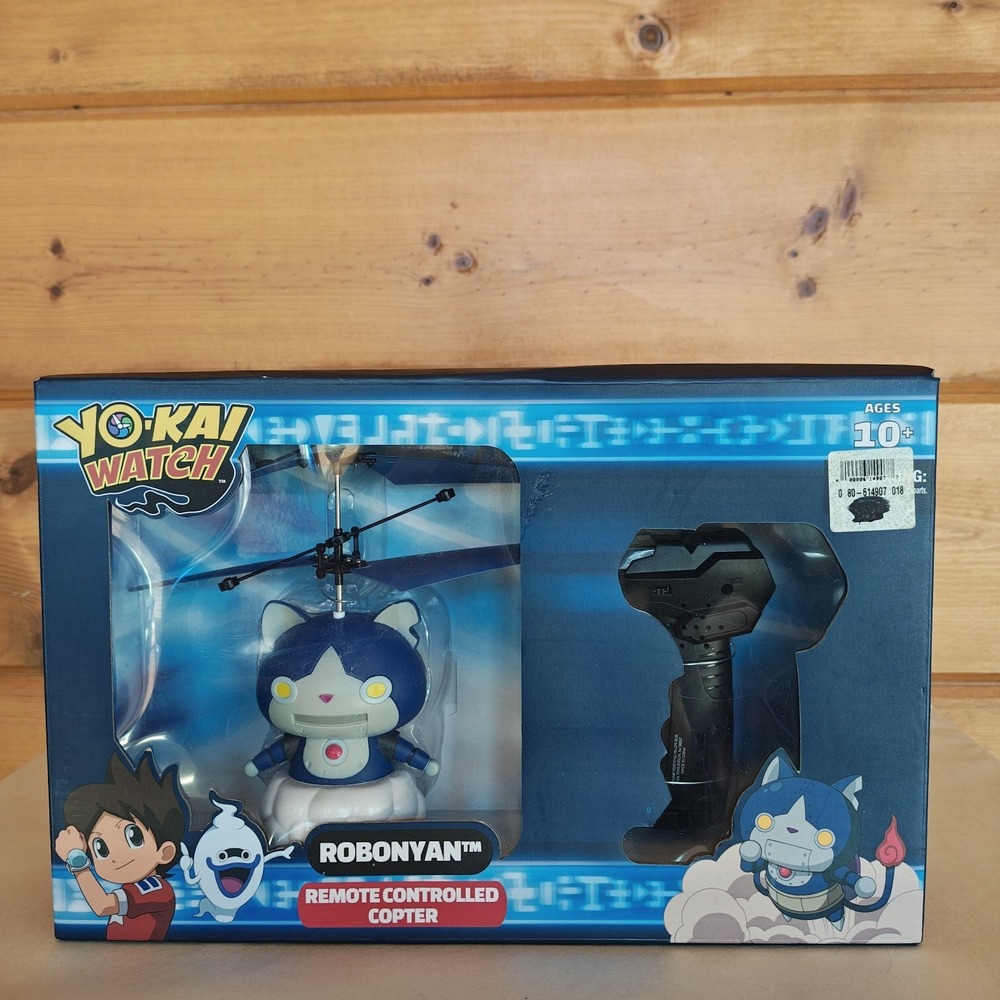 Hasbro Yo-Kai Watch Robonyan Remote Controlled Helicopter Flies Toy NIB Rare HTF